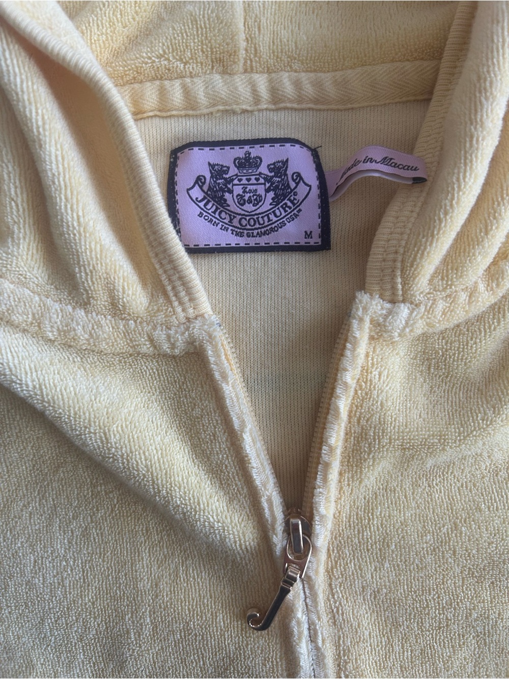 Vintage Juicy Couture Yellow Terry Zip Hoodie 💛🌼👙
